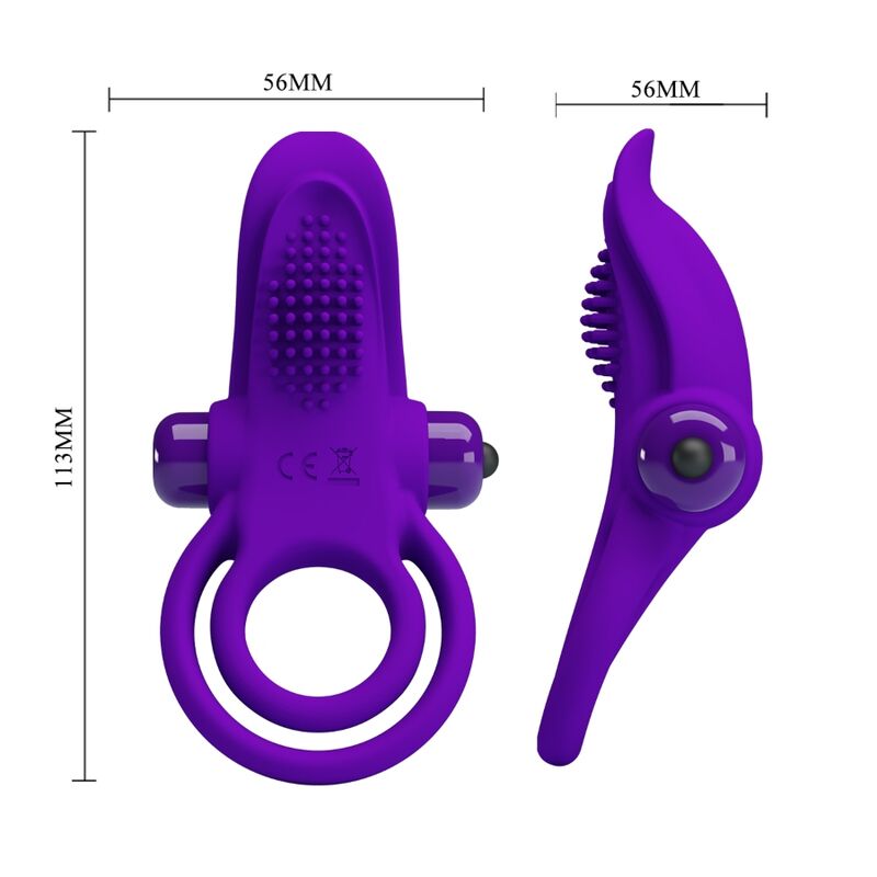 PRETTY LOVE - ANILLO VIBRADOR FOR PENE MORADO
