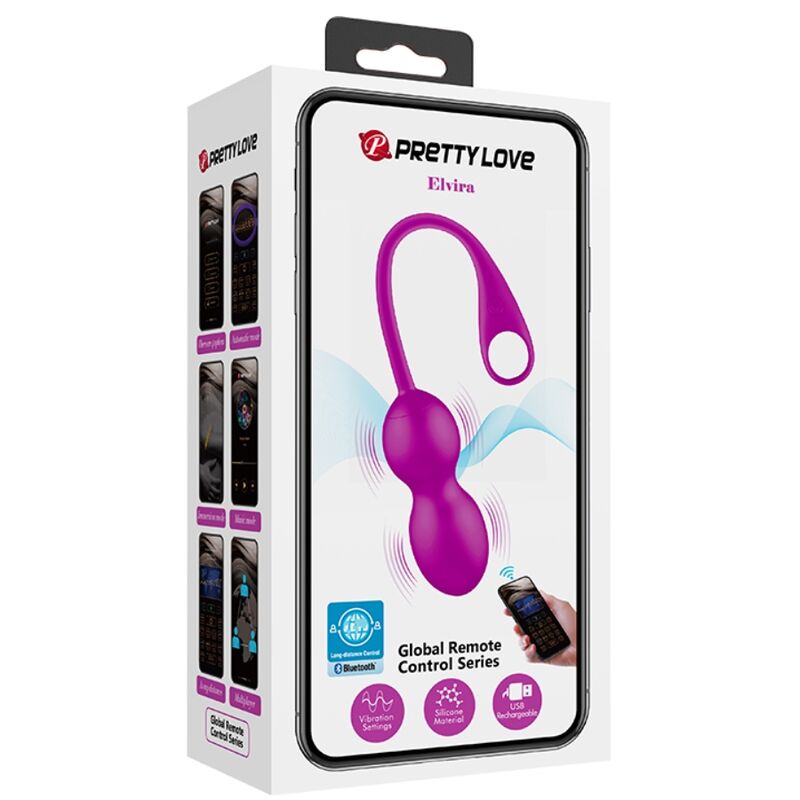 Pretty Love – Balles vibrantes rechargeables elvira violet