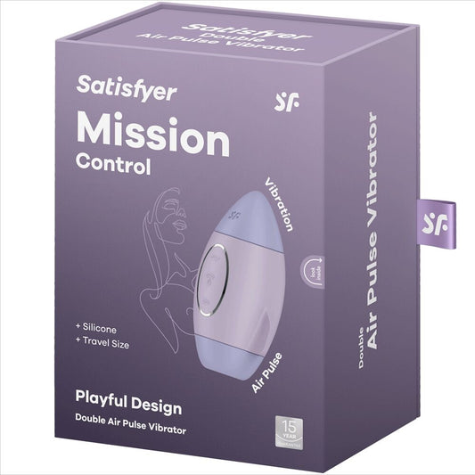 SATISFYER - MISSION CONTROL BLEU PETIT VIBRATEUR DOUBLE IMPULSION
