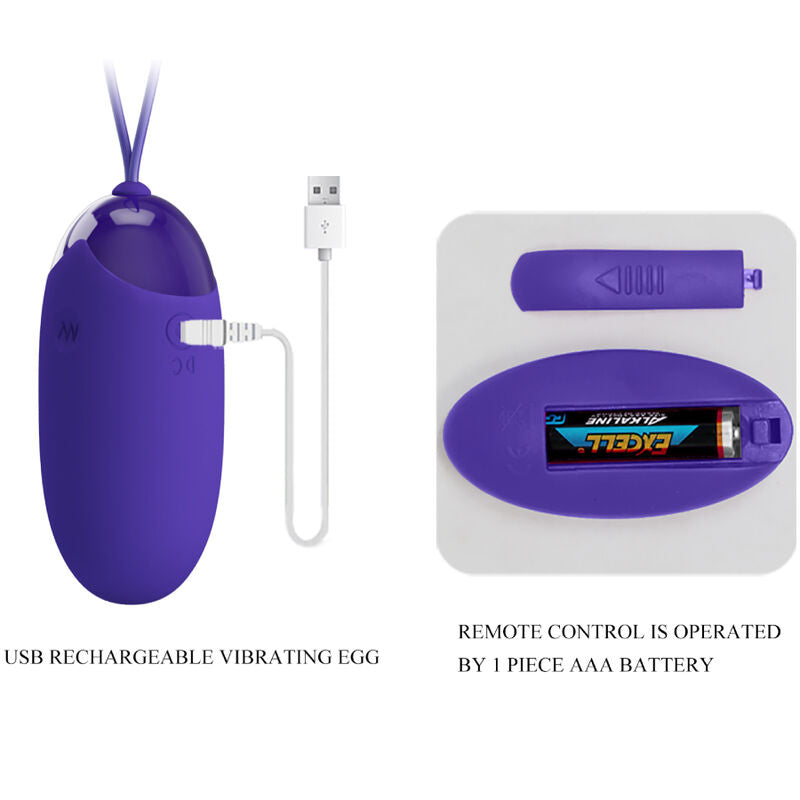 Pretty Love – Berger youth oeuf vibrant télécommandé violet