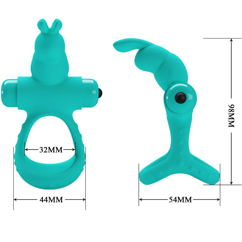 Pretty Love – Anneau vibrateur lapin vert figgy