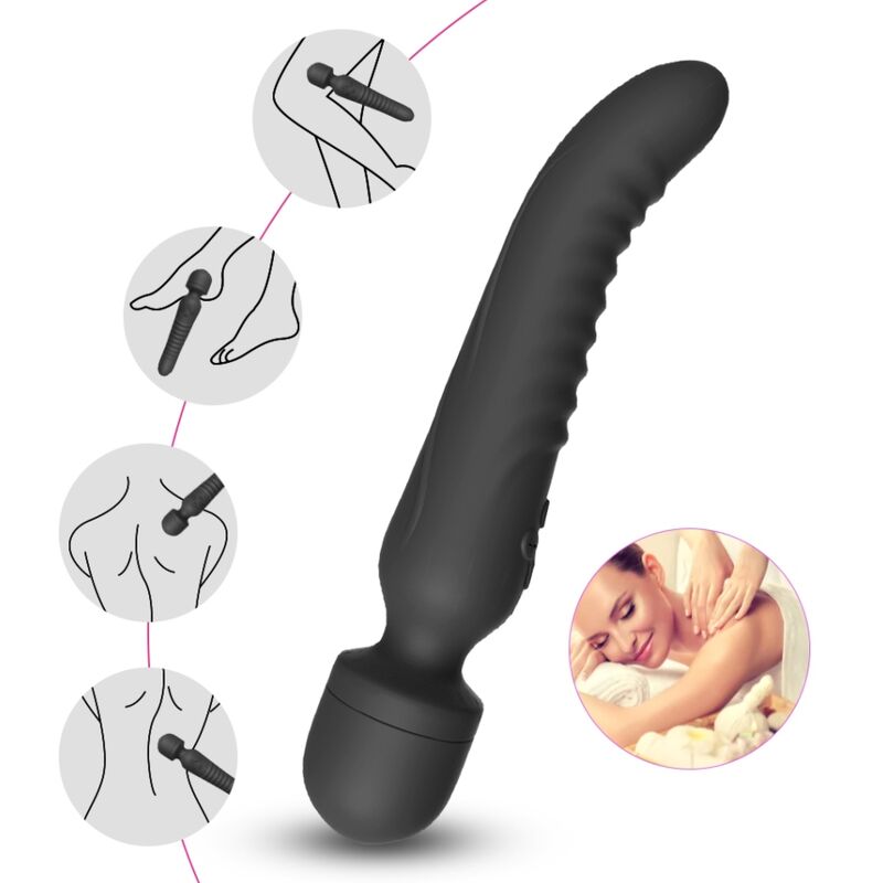 Armony – Mission massager & vibrateur effet chaleur noir