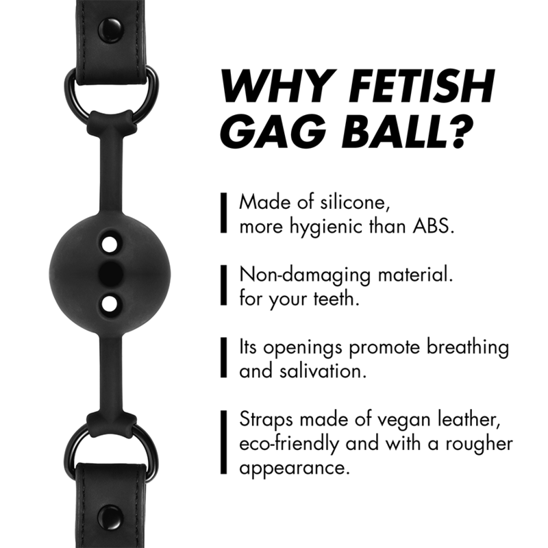 Fetish Submissive Bondage – Bâillon à boule en silicone respirant