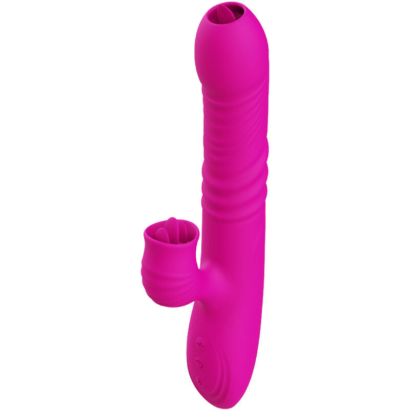 Armony – Vibrateur multifonction double langue fanny effet chaleur fuchsia
