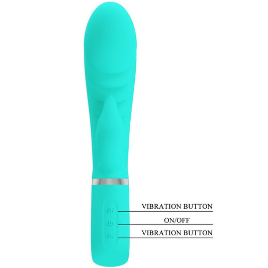 PRETTY LOVE - PRESCOTT VIBRADOR PUNTO G MULTIFUNCTION GREEN AGUA