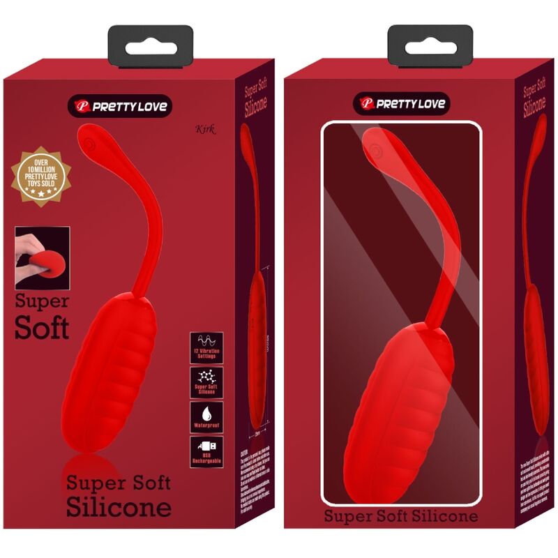 PRETTY LOVE - KIRK HUEVO RECHARGEABLE VIBRADOR ROJO