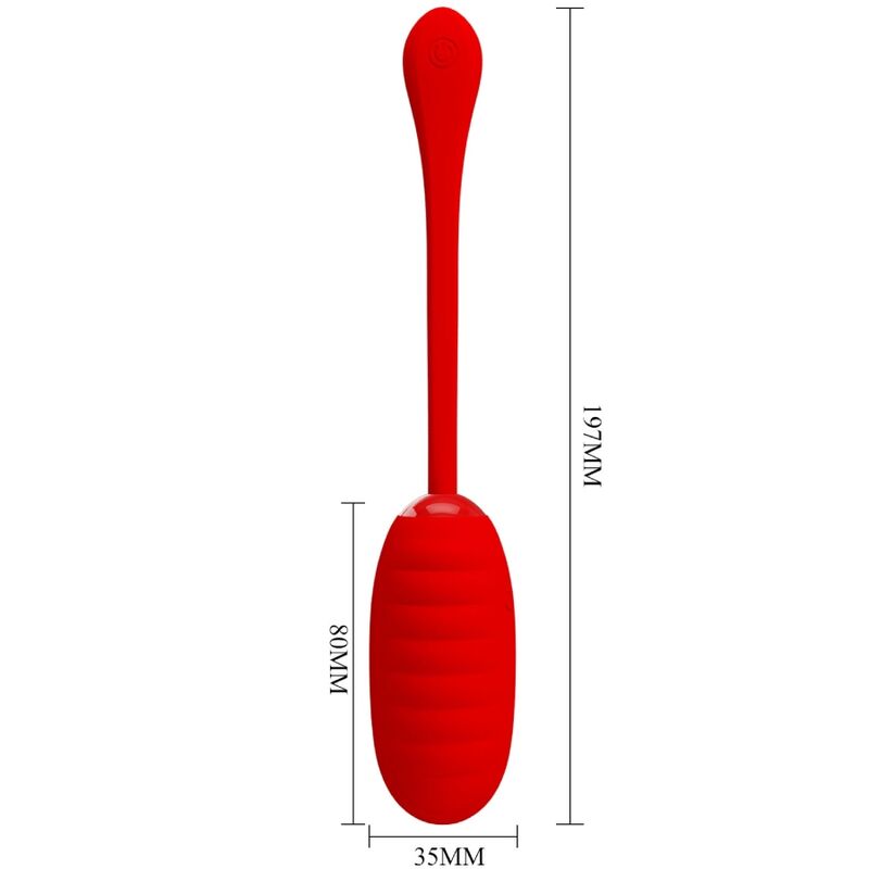PRETTY LOVE - KIRK HUEVO RECHARGEABLE VIBRADOR ROJO