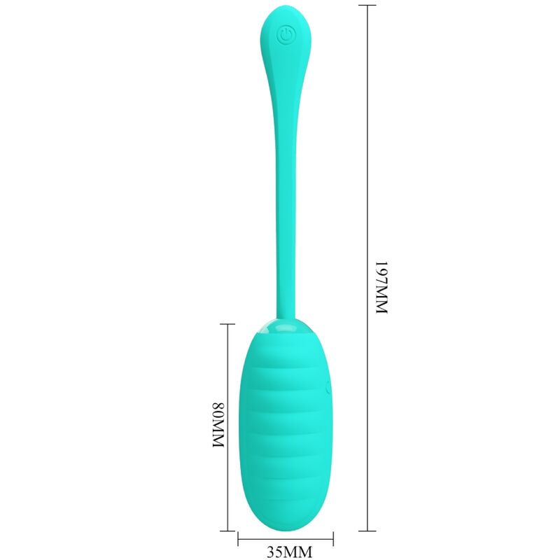 PRETTY LOVE - KIRK HUEVO RECHARGEABLE VIBRADOR VERDE AGUA