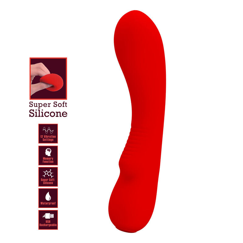 PRETTY LOVE - PRESCOTT RECHARGEABLE VIBRADOR ROJO