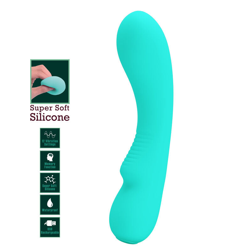 PRETTY LOVE - PRESCOTT RECHARGEABLE VIBRADOR VERDE AGUA