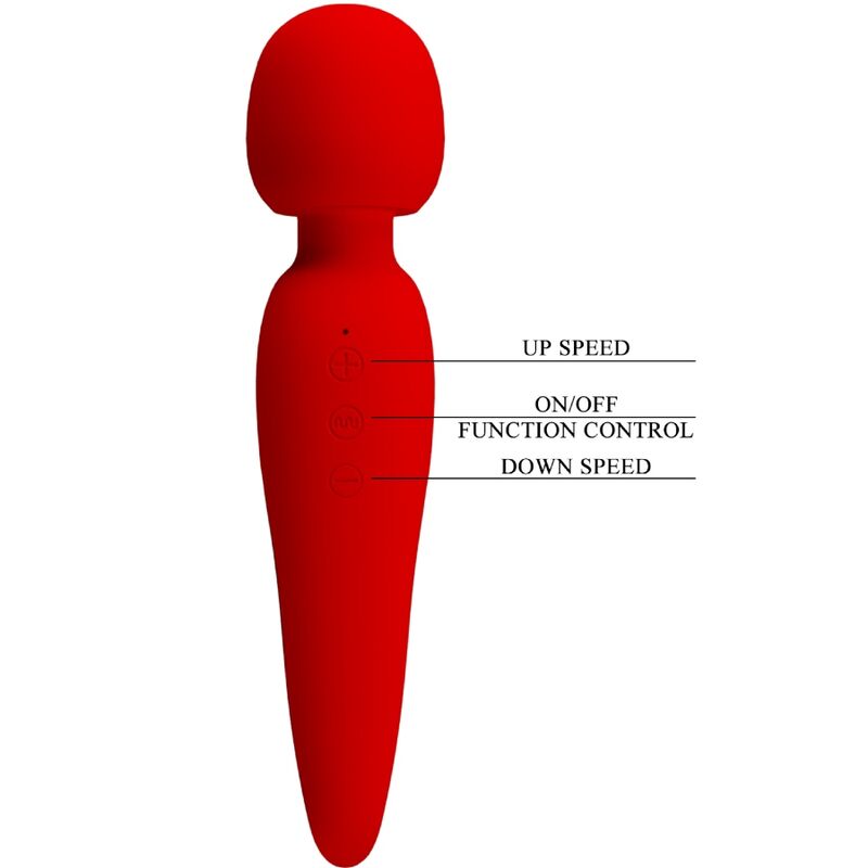 MOOIE LIEFDE - MEREDITH MASAJEADOR 12 MODOS VIBRACION ROJO