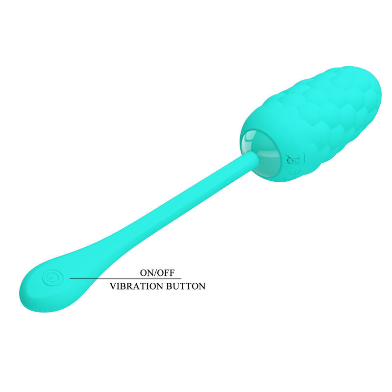 PRETTY LOVE - HUEVO VIBRADOR WITH TEXTURA MARINA RECARGABLE GREEN AGUA