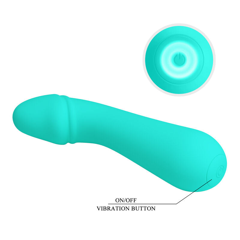 PRETTY LOVE - CETUS RECHARGEABLE VIBRADOR VERDE AGUA