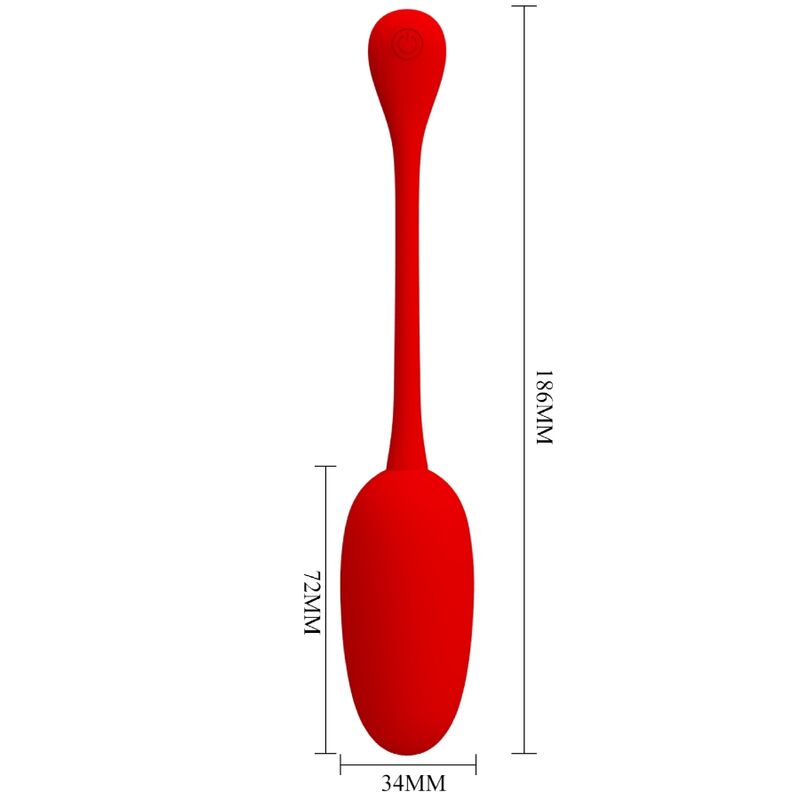 PRETTY LOVE - KNUCKER HUEVO RECARGABLE VIBRADOR ROJO