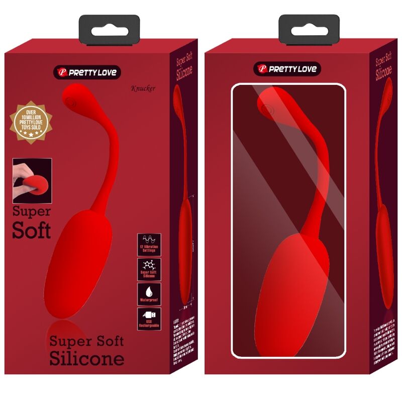 PRETTY LOVE - KNUCKER HUEVO RECARGABLE VIBRADOR ROJO
