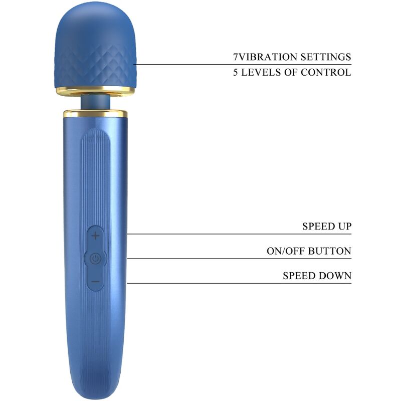 Pretty Love – Masseur 7 modes de vibration bleu