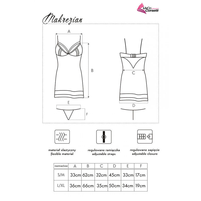 Livco Corsetti Fashion – Chemise + culotte makrezian lc 90545 noir