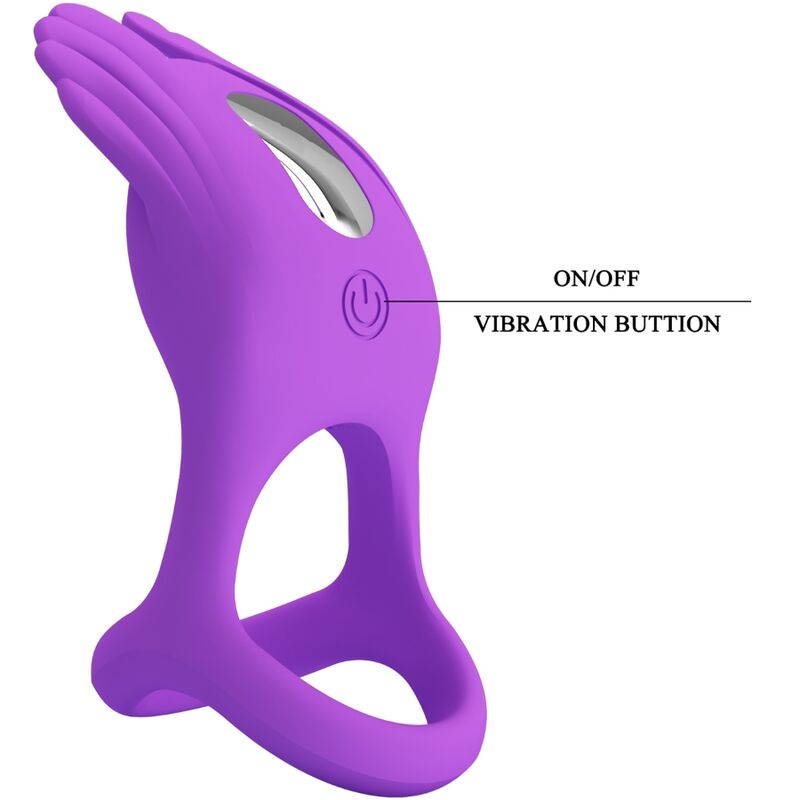 MOOIE LIEFDE - SILAS ANILLO VIBRADOR 7 VIBRACIONES SILICONA LILA