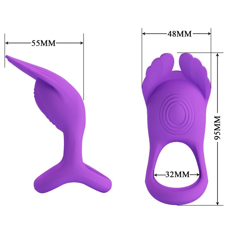 MOOIE LIEFDE - SILAS ANILLO VIBRADOR 7 VIBRACIONES SILICONA LILA