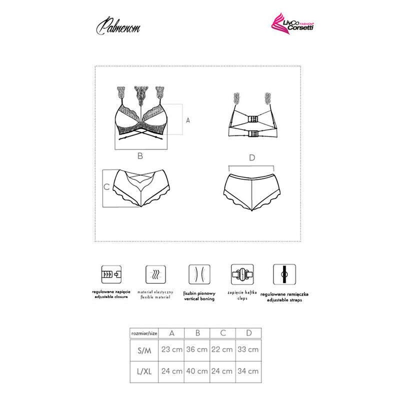 Livco Corsetti Fashion – Palmenom lc 90614 soutien-gorge + culotte noir