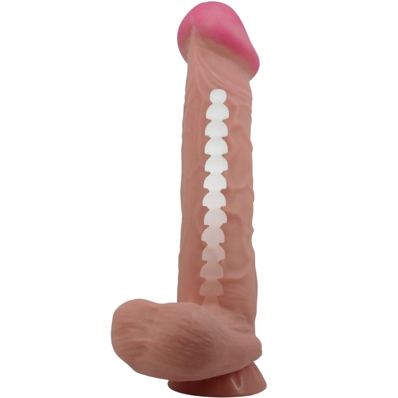 PRETTY LOVE - SLIDING SKIN SERIES REAL DILDO WITH VENTOSA PIEL DESLIZANTE MORENO 26 CM