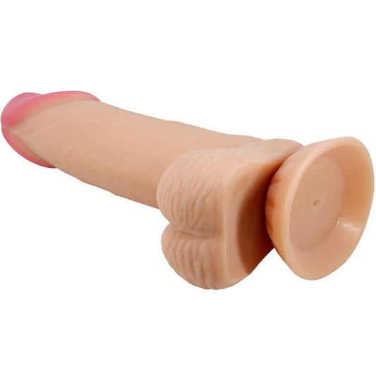 PRETTY LOVE - SLIDING SKIN SERIES REAL DILDO WITH VENTOSA PEL DESLIZANTE 19.4 CM