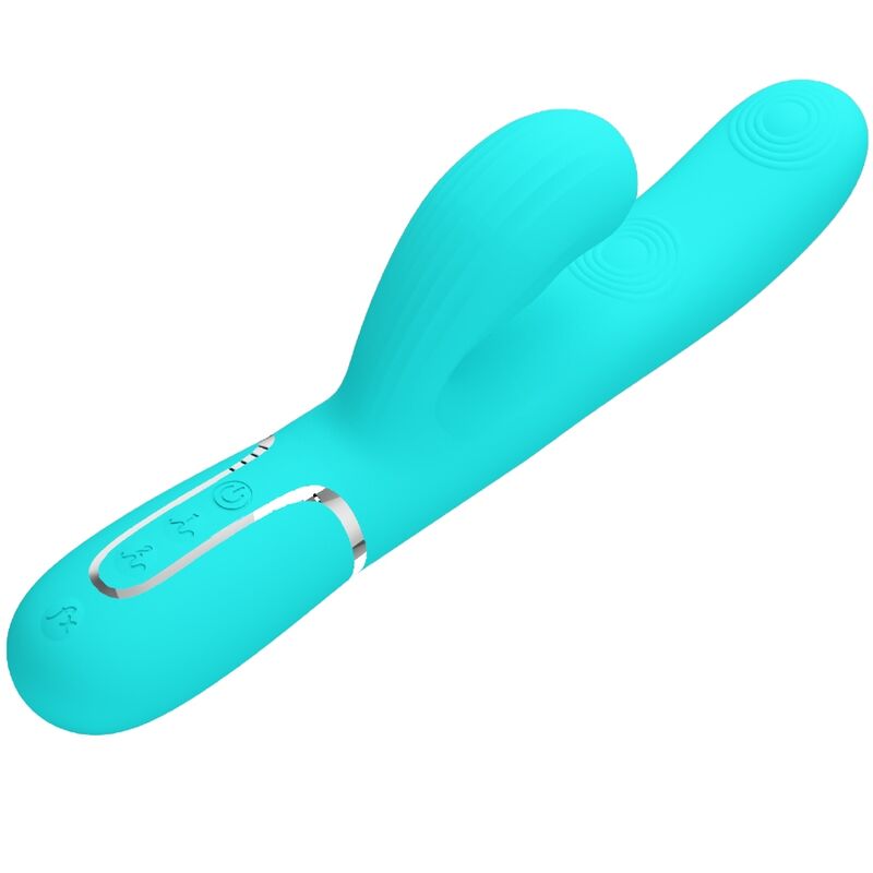PRETTY LOVE - PERLITA VIBRADOR PUNTO G 3 IN 1 MULTIFUNCTION GREEN AGUA