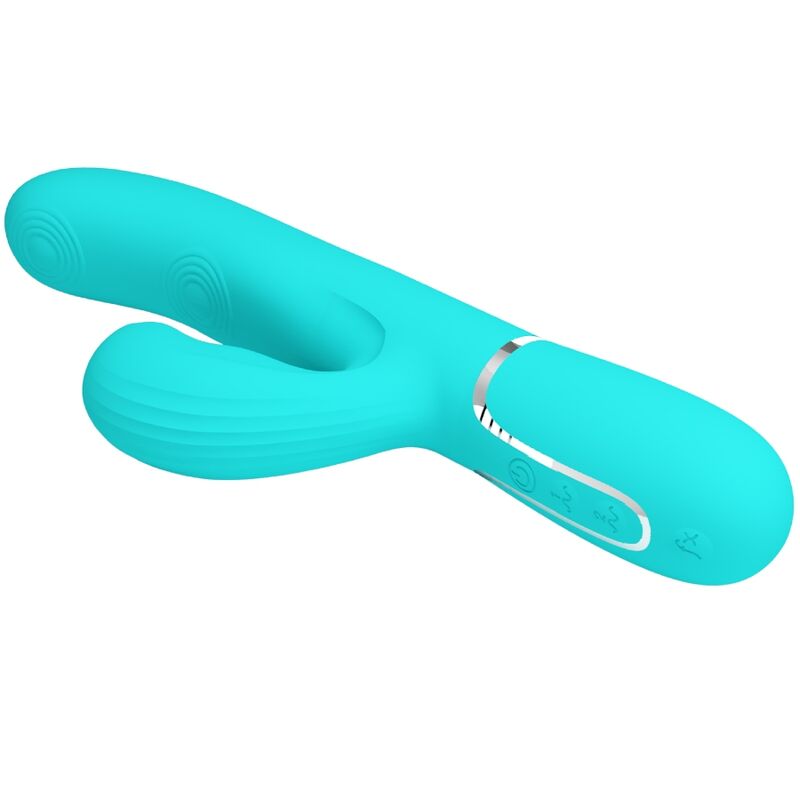 PRETTY LOVE - PERLITA VIBRADOR PUNTO G 3 IN 1 MULTIFUNCTION GREEN AGUA
