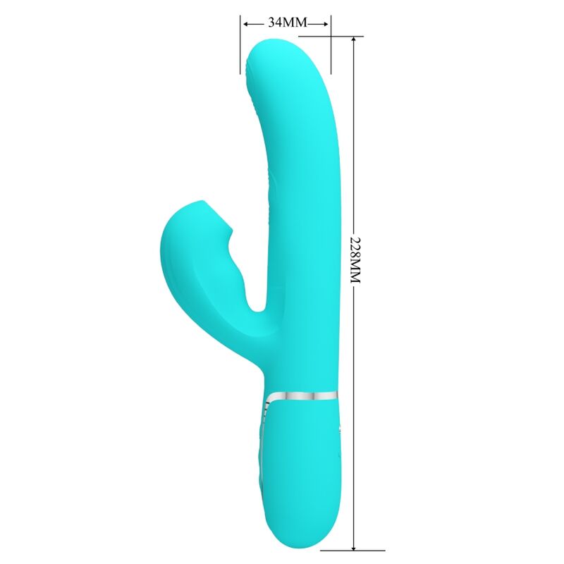 PRETTY LOVE - PERLITA VIBRADOR PUNTO G 3 IN 1 MULTIFUNCTION GREEN AGUA