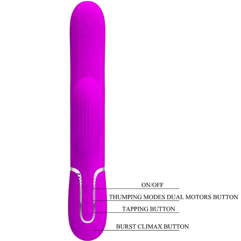 PRETTY LOVE - PERLITA VIBRADOR PUNTO G 3 IN 1 MULTIFUNCTION VIOETA