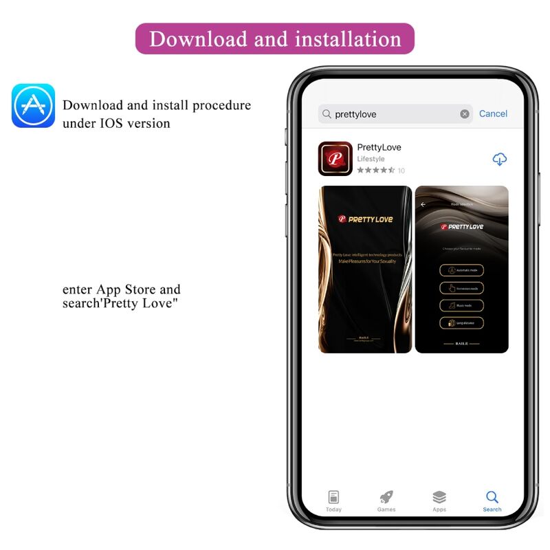 PRETTY LOVE - NIMF HUEVO VIBRADOR BESTUURD DOOR APP LILA