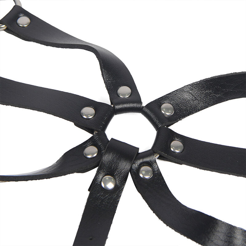 Subblime – Harnais corps sangles ajustables cuir noir taille unique