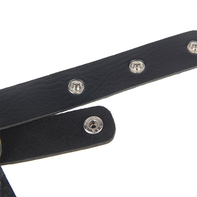 SUBBLIME - ARNÉS DE PECHO PADLOCK CUERO NEGRO TALLA ÚNICA
