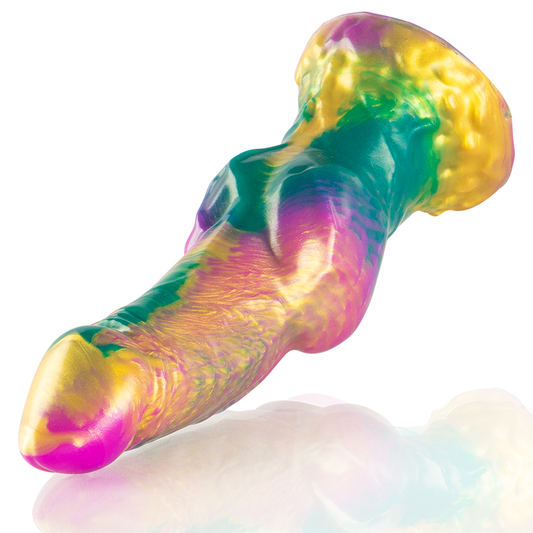 EPIC - IRIS DILDO WITH TESTÍCULOS ARCOÍRIS DE PLACER
