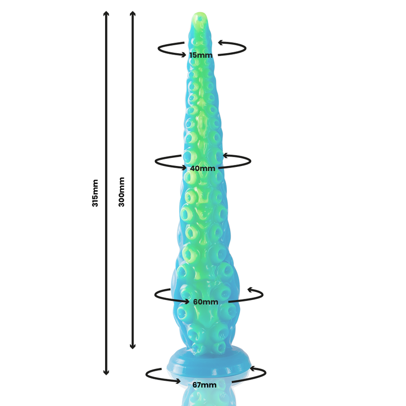 Epic – Gode tentacle mince fluorescent scylla grande taille