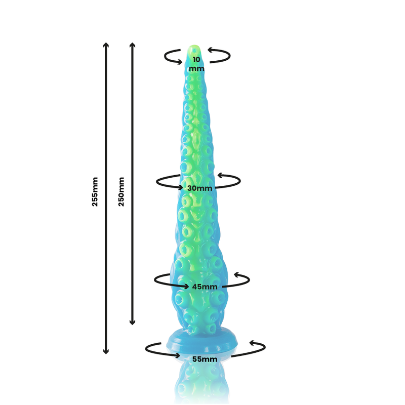 Epic – Gode tentacle mince fluorescent scylla petite taille