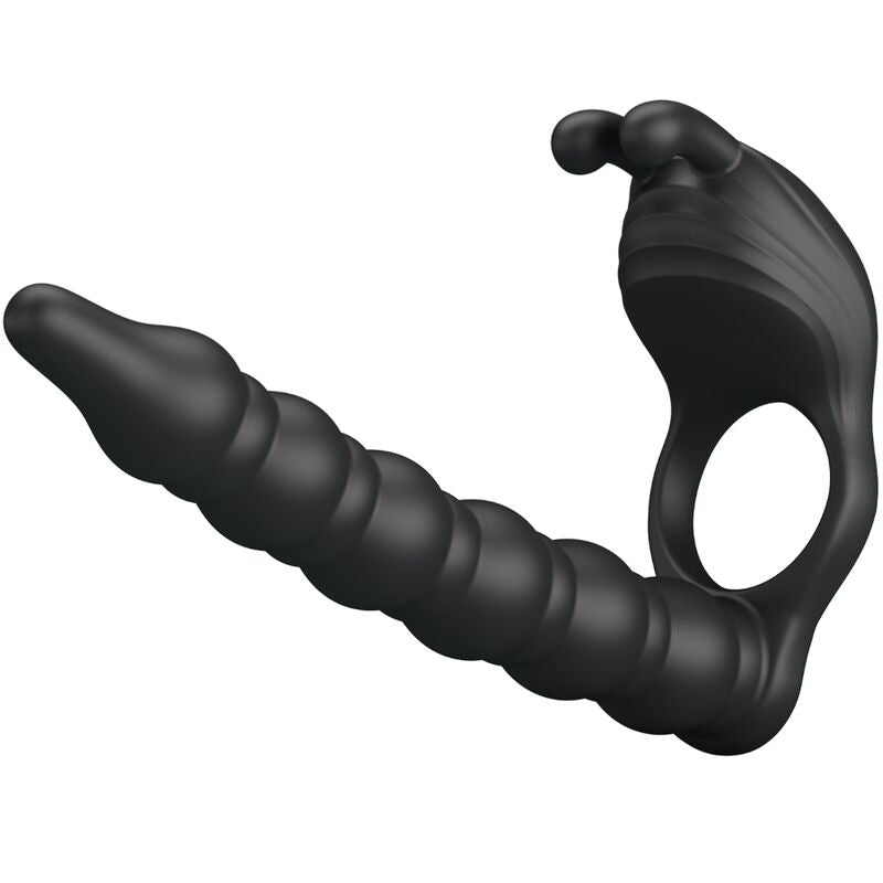 PRETTY LOVE - BLACKNEY ANILLO PENE WITH PLUG VIBRADOR NEGRO