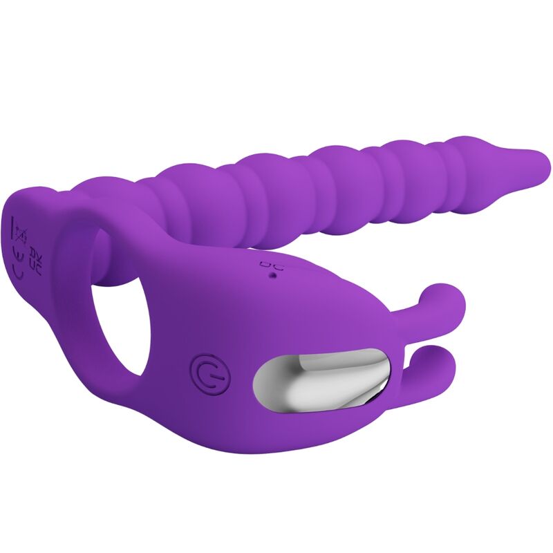 PRETTY LOVE - BLACKNEY ANILLO PENE WITH PLUG VIBRADOR LILA