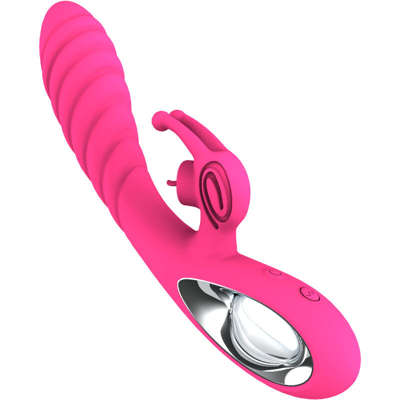 Armony – Vibrateur vicky rabbit avec langue anneau de tirage fuchsia