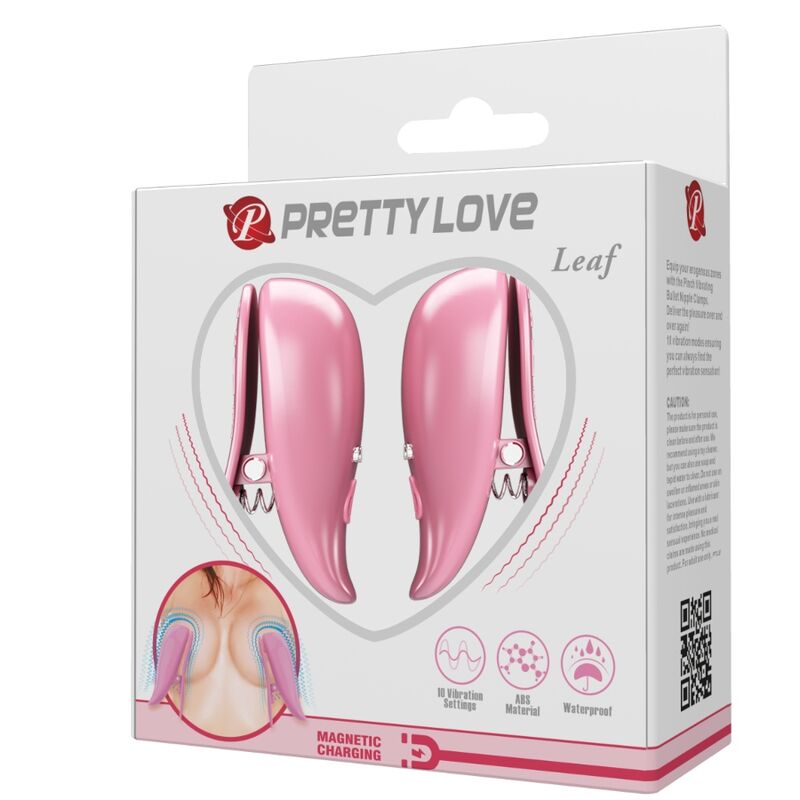 MOOIE LIEFDE - BLAD PINZAS VIBRATORIAS PARA PEZONES ROSA