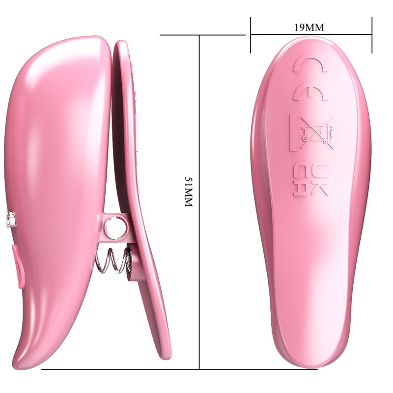 MOOIE LIEFDE - BLAD PINZAS VIBRATORIAS PARA PEZONES ROSA