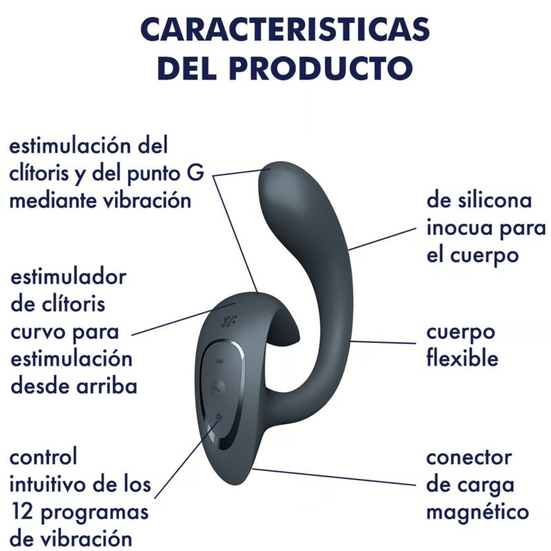 Satisfyer – G for goddess 1 vibrateur rabbit gris fonc?