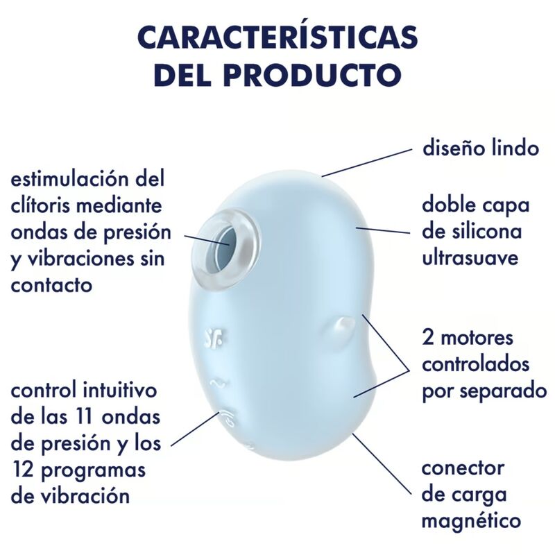 Satisfyer – Cutie ghost vibrateur poser bleu clair