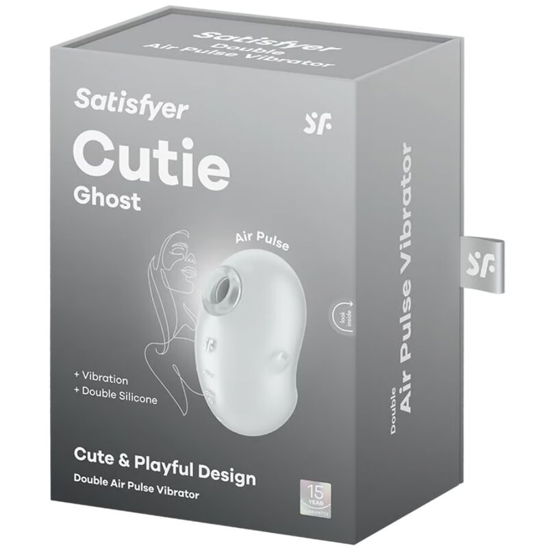 Cutie Ghost - Vibrateur à air pulsé - Blanc