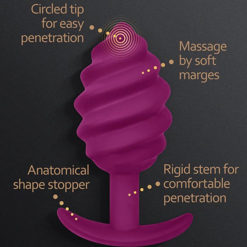 G-VIBE - GPLUG TWIST 2 ANALE PLUG MORADO