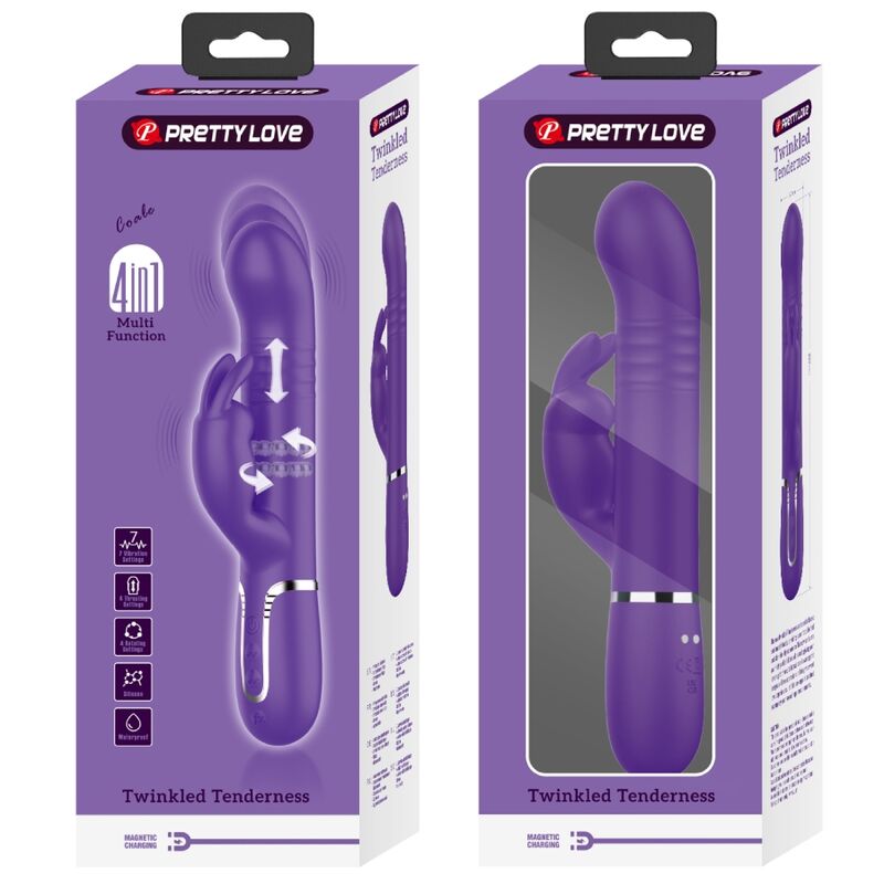 Pretty Love – Coale vibrateur rabbit 4 en 1 violet