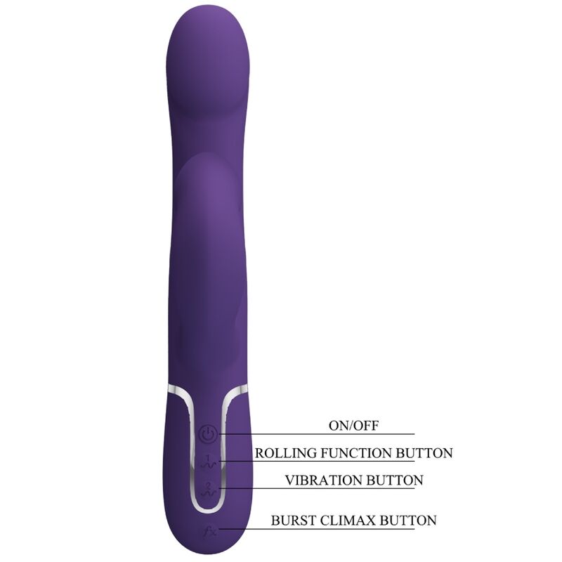 PRETTY LOVE - ZALIN VIBRADOR RABBIT PERLAS 4 IN 1 MORADO