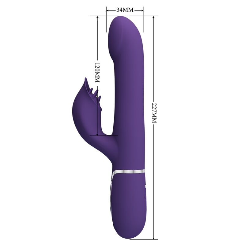 PRETTY LOVE - ZALIN VIBRADOR RABBIT PERLAS 4 IN 1 MORADO