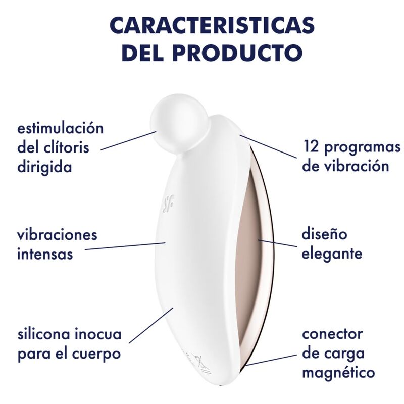 TEVREDEN - SPOT ON 2 VIBRADOR LAY-ON BLANCO