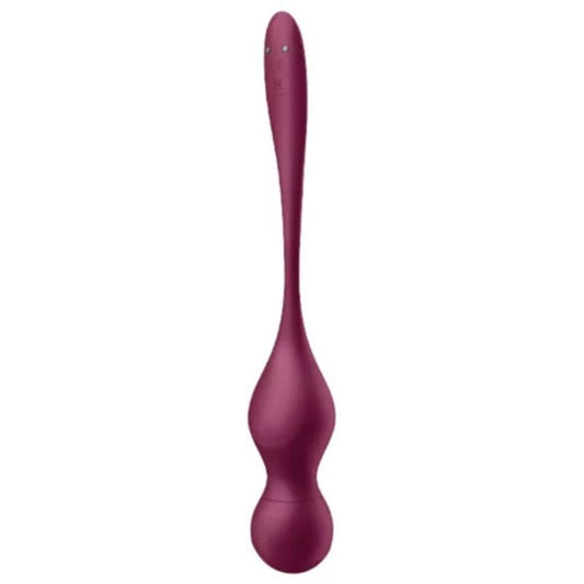 SATISFYER - LOVE BIRDS VARY BOLAS VIBRADORES APP FREE ROJO VINO